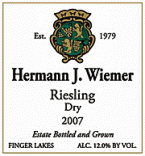 Hermann J. Wiemer - Riesling Dry Finger Lakes 2023 (750ml)